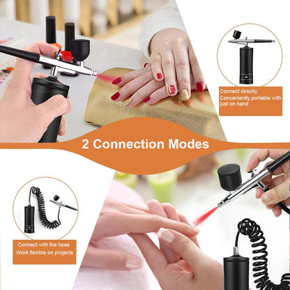 Rechargeable Portable Airbrush Kit with Compressor by HitMyNeed