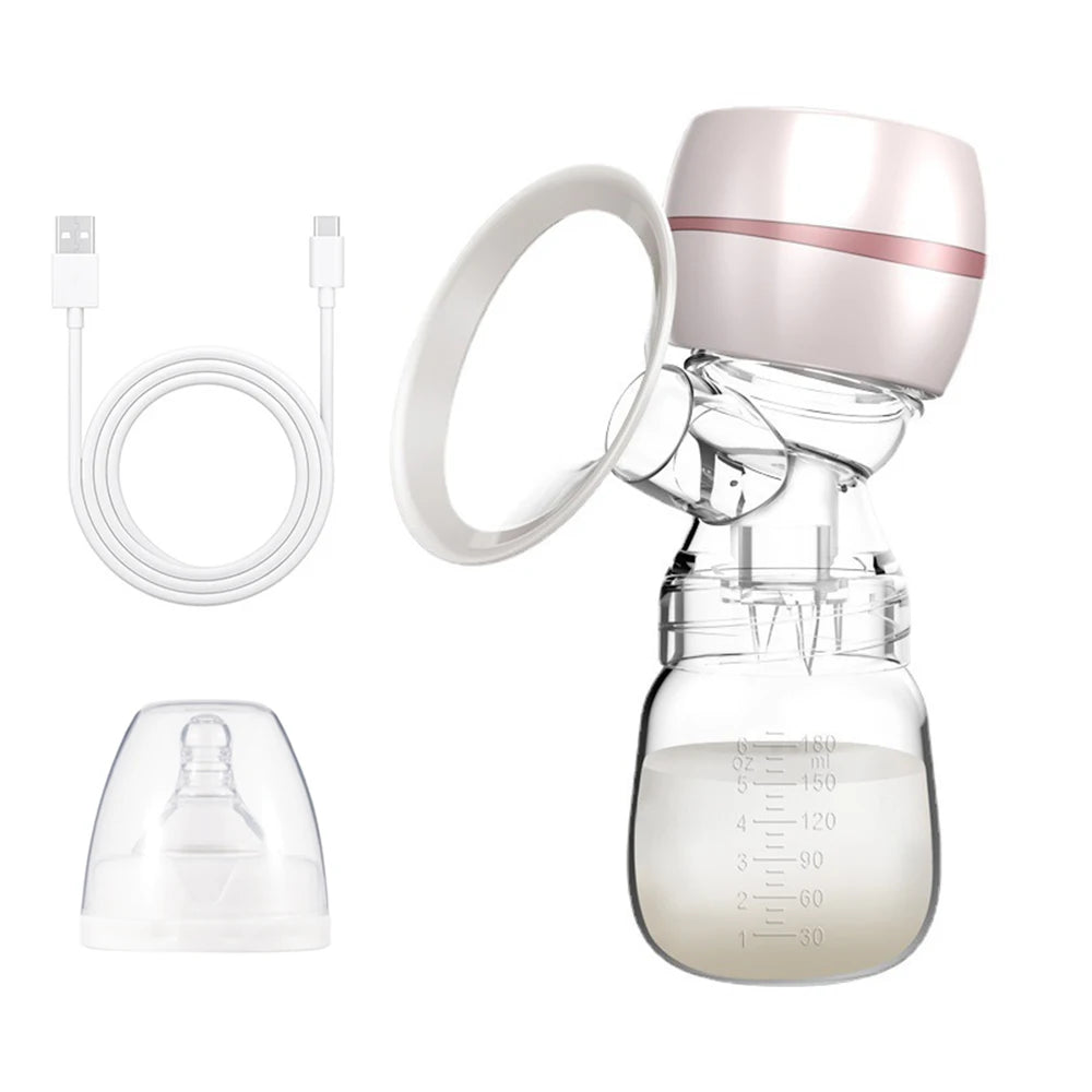 Rechargeable Portable Electric Breast Pump 180ml BPA-Free by HitMyNeed
