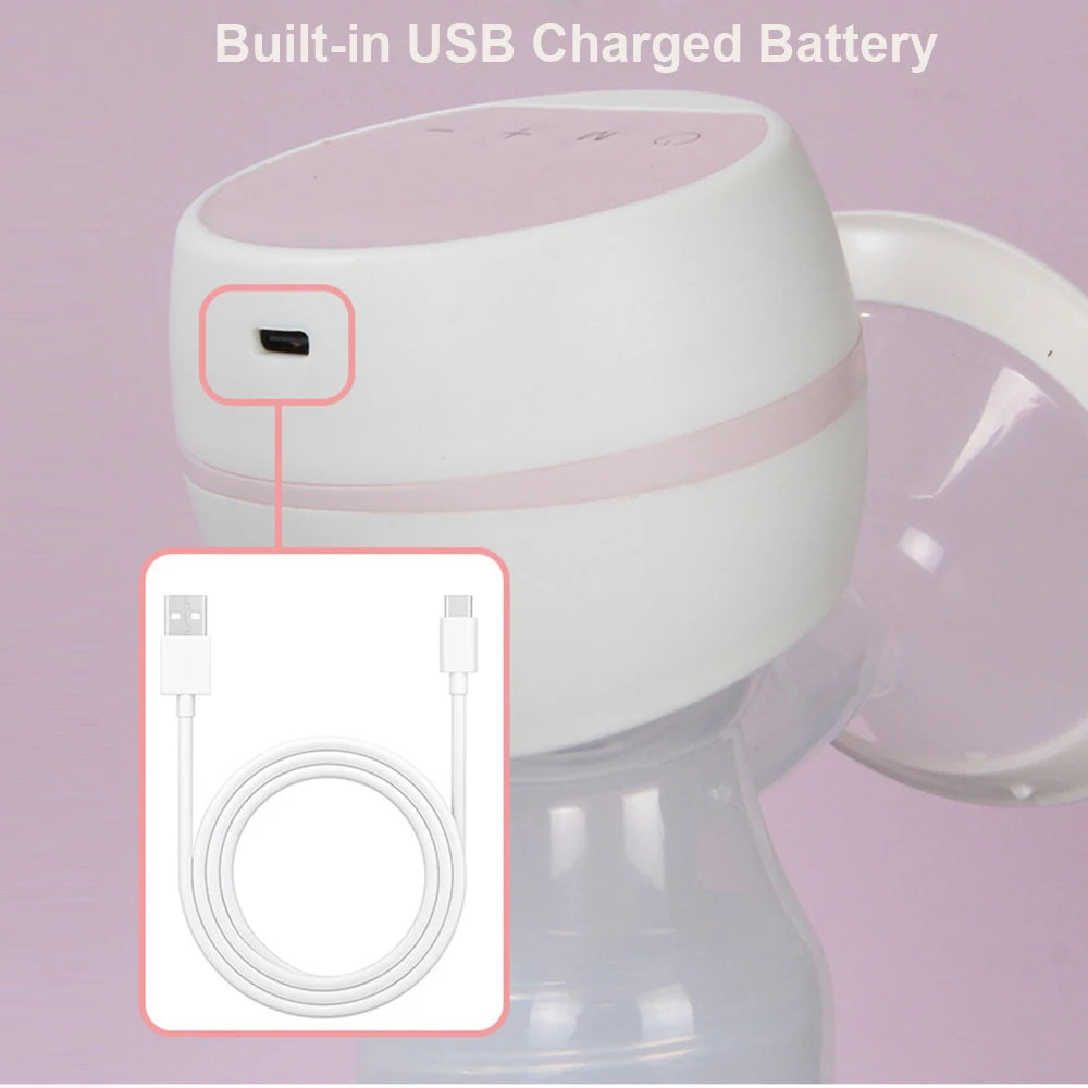 Rechargeable Portable Electric Breast Pump 180ml BPA-Free by HitMyNeed