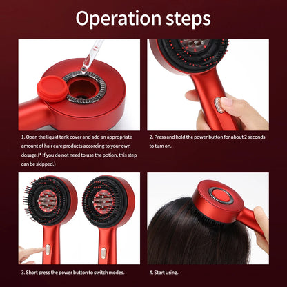 Rechargeable Red Light Scalp Massage Comb Applicator by HitMyNeed