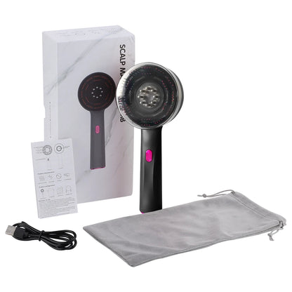 Rechargeable Red Light Scalp Massage Comb Applicator gray by HitMyNeed