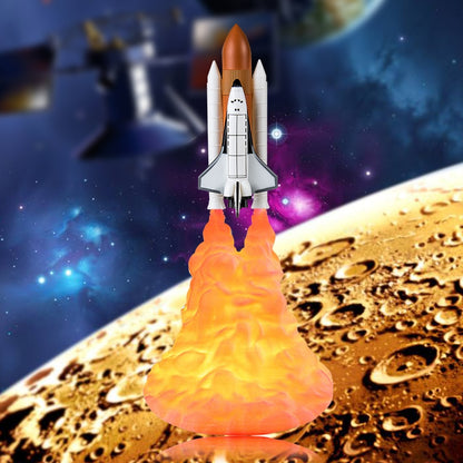 Rechargeable Rocket Ship Night Light Lamp by HitMyNeed