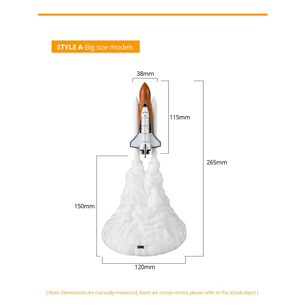Rechargeable Rocket Ship Night Light Lamp by HitMyNeed