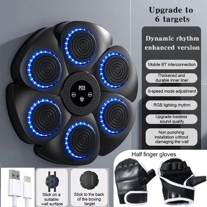 Rechargeable Smart Music Boxing Wall Trainer by HitMyNeed