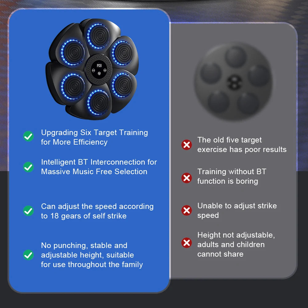 Rechargeable Smart Music Boxing Wall Trainer by HitMyNeed