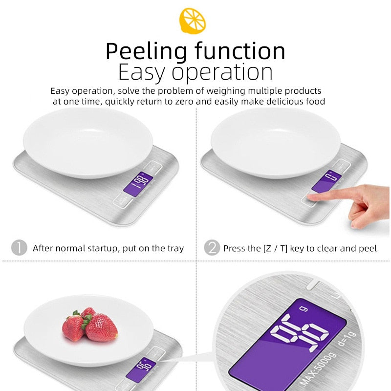 Rechargeable Stainless Steel Digital Kitchen Scale by HitMyNeed