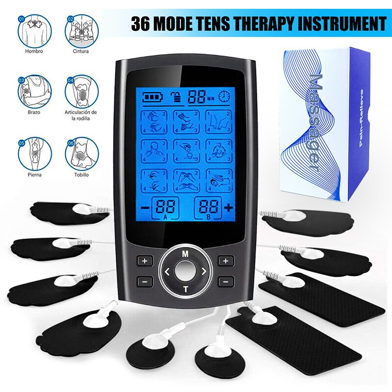 Rechargeable TENS & EMS Muscle Stimulator, 36 Modes by HitMyNeed