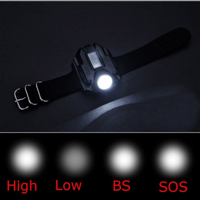 Rechargeable Torch Watch with Compass and SOS Light by HitMyNeed