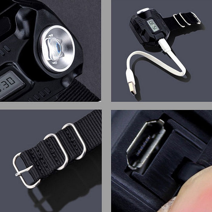 Rechargeable Torch Watch with Compass and SOS Light by HitMyNeed