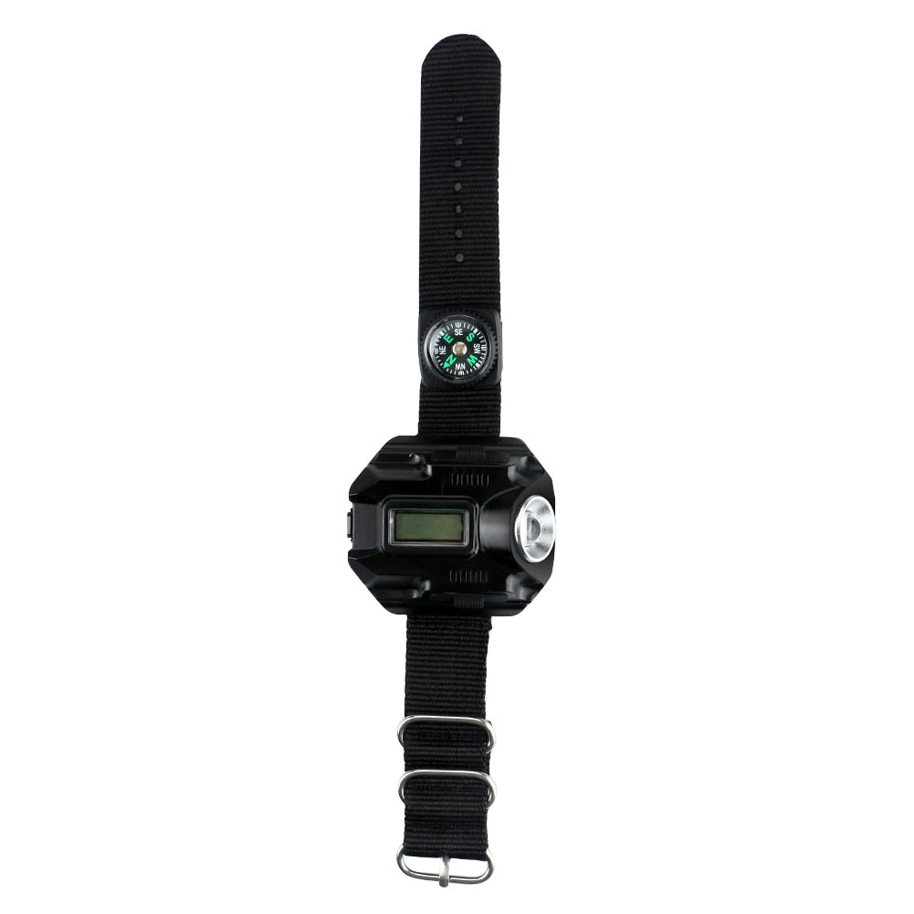 Rechargeable Torch Watch with Compass and SOS Light by HitMyNeed
