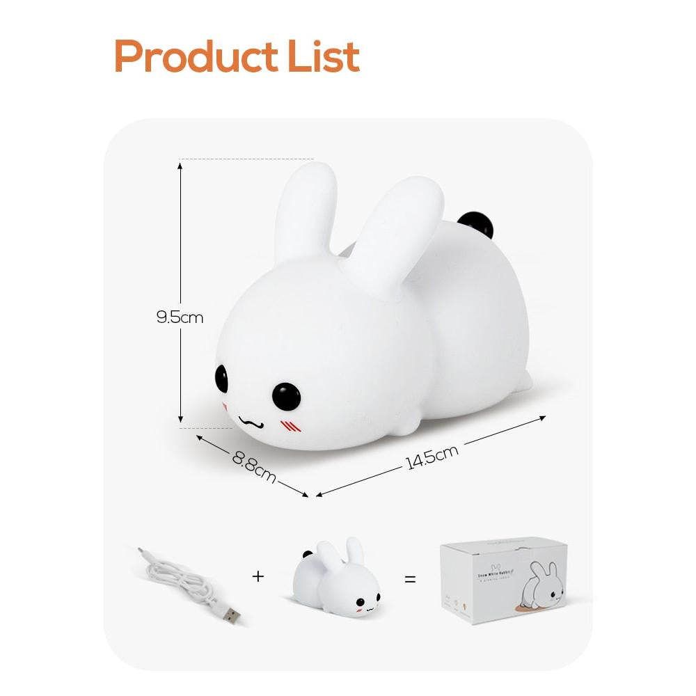 Rechargeable Touch Bunny Night Light for Kids by HitMyNeed