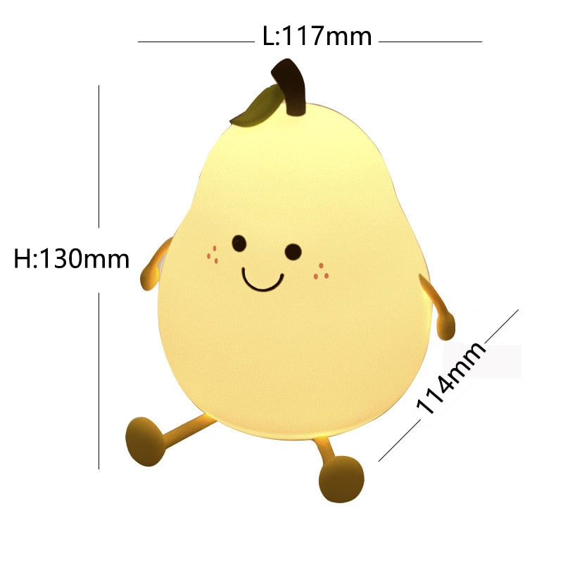 Rechargeable Touch Pear Night Light by HitMyNeed