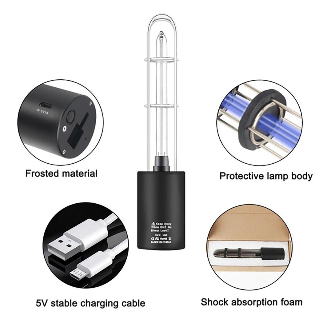 Rechargeable UV-C Disinfection Lamp with Ozone by HitMyNeed