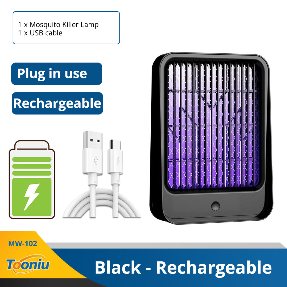 Rechargeable UV Mosquito Killer Lamp 5W black-rechargeable usb-cable by HitMyNeed