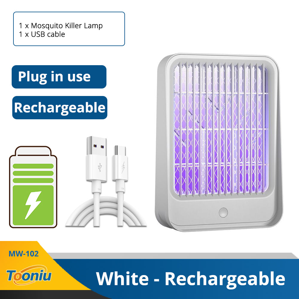 Rechargeable UV Mosquito Killer Lamp 5W white-rechargeable with-us-plug by HitMyNeed