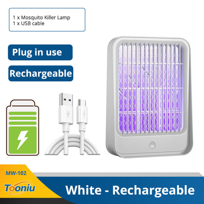 Rechargeable UV Mosquito Killer Lamp 5W white-rechargeable with-us-plug by HitMyNeed