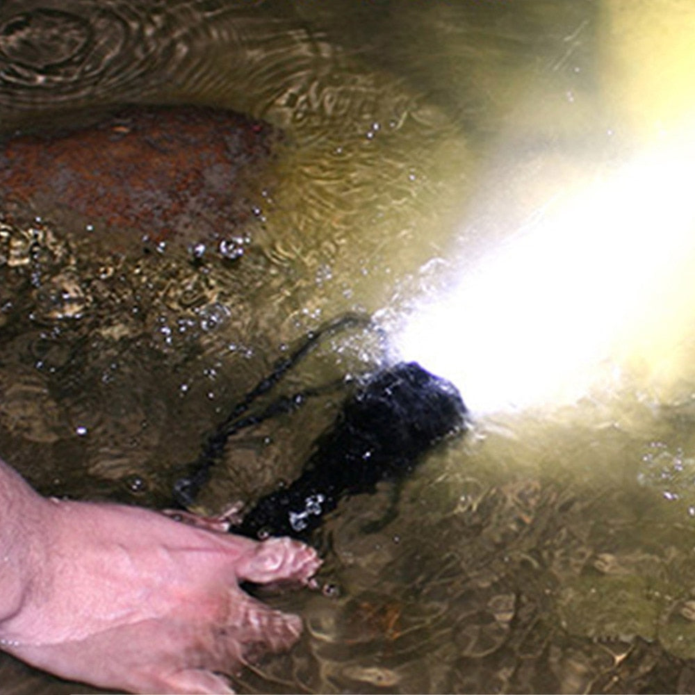Rechargeable Waterproof LED Torch Flashlight by HitMyNeed