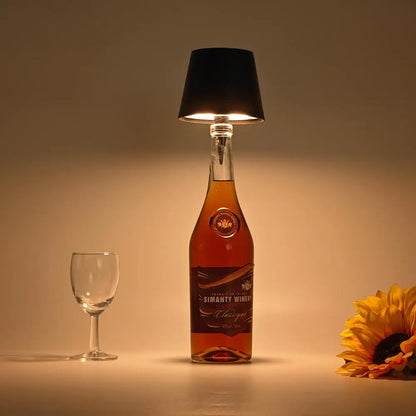 Rechargeable Wireless Bottle Lamp with Touch Dimming by HitMyNeed