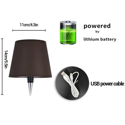 Rechargeable Wireless Bottle Lamp with Touch Dimming by HitMyNeed
