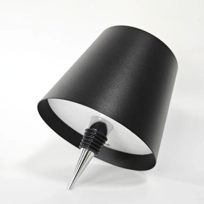 Rechargeable Wireless Bottle Lamp with Touch Dimming black by HitMyNeed