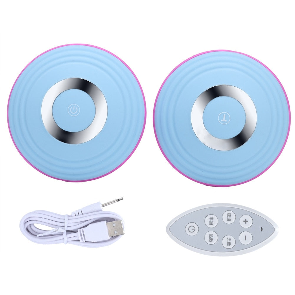 Rechargeable Wireless Electric Breast Massager (Pair) by HitMyNeed
