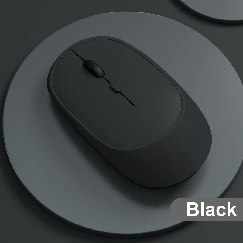 Rechargeable Wireless Mouse, Dual Mode Silent Mouse black by HitMyNeed