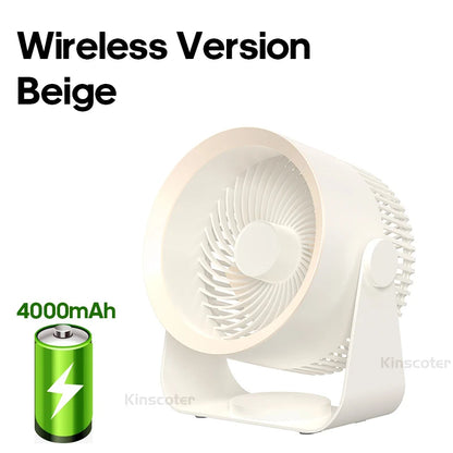 Rechargeable Wireless Multi‑Mount Quiet Fan 13cm beige by HitMyNeed