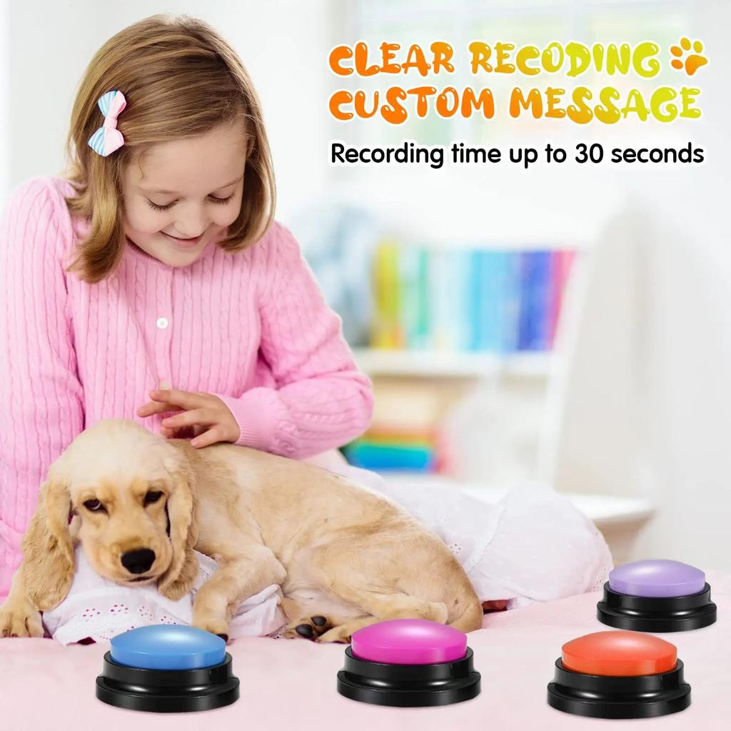 Recordable Talking Pet Buttons for Dog Training by HitMyNeed
