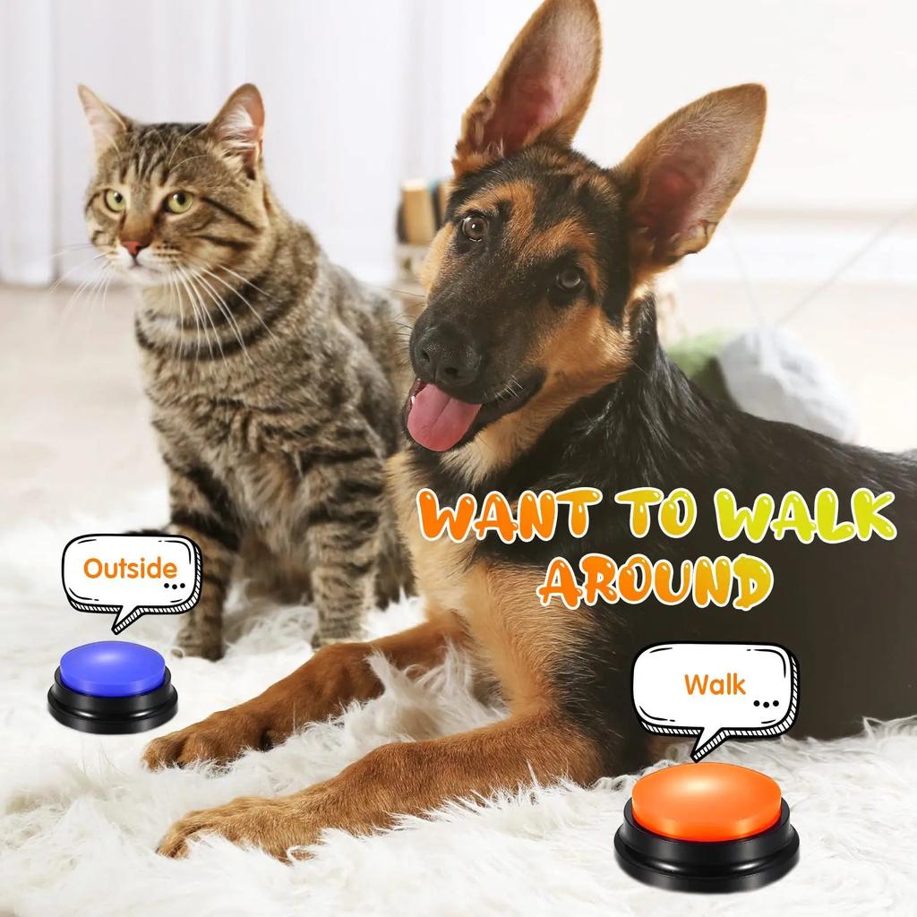 Recordable Talking Pet Buttons for Dog Training by HitMyNeed