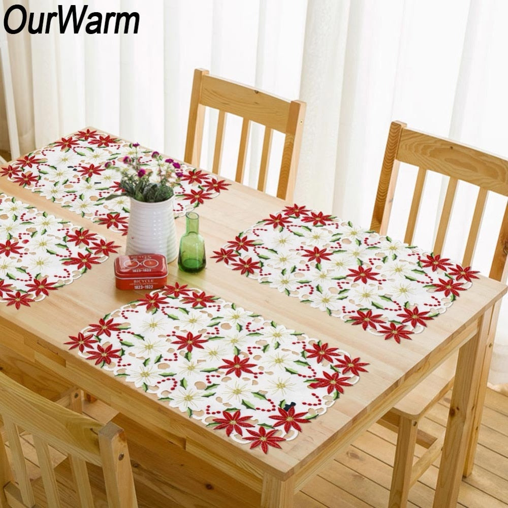 Rectangle Christmas Table Mats Set of 4 by HitMyNeed