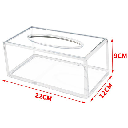 Rectangular Clear Acrylic Tissue Box Holder by HitMyNeed