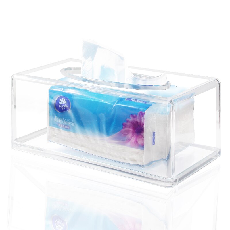 Rectangular Clear Acrylic Tissue Box Holder by HitMyNeed