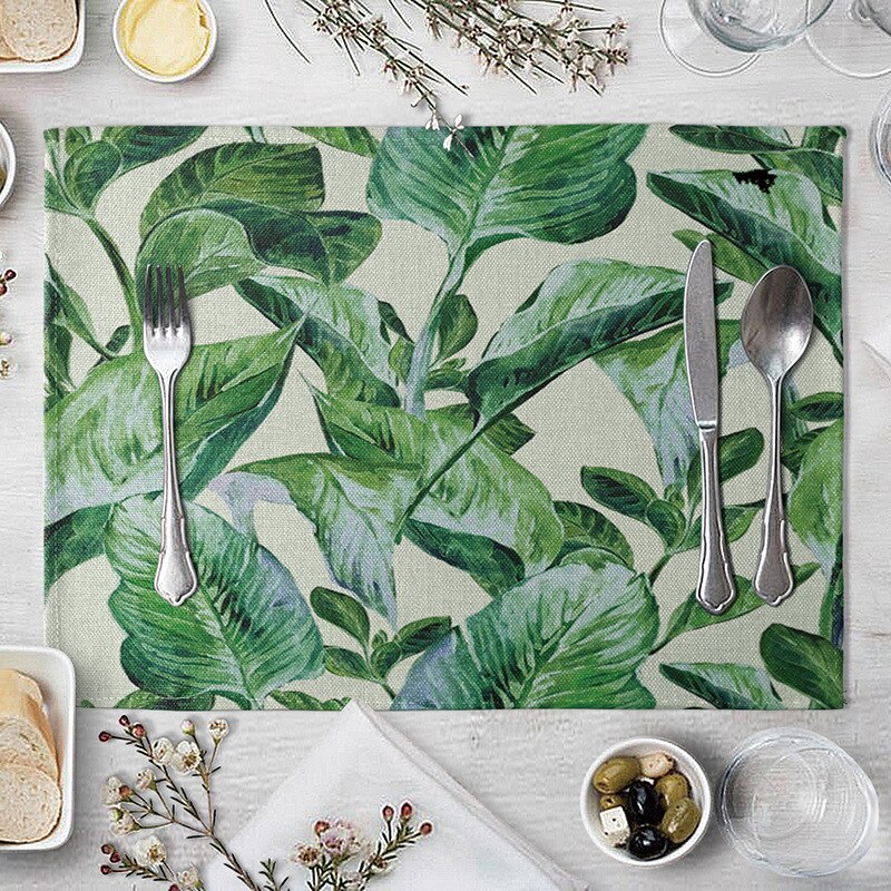 Rectangular Cotton Linen Table Placemat 40x30cm 1 by HitMyNeed