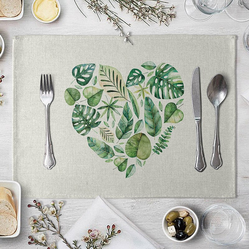 Rectangular Cotton Linen Table Placemat 40x30cm 17 by HitMyNeed