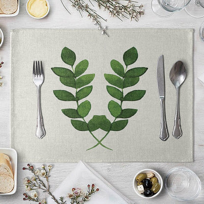 Rectangular Cotton Linen Table Placemat 40x30cm 23 by HitMyNeed