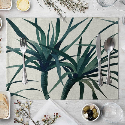 Rectangular Cotton Linen Table Placemat 40x30cm by HitMyNeed