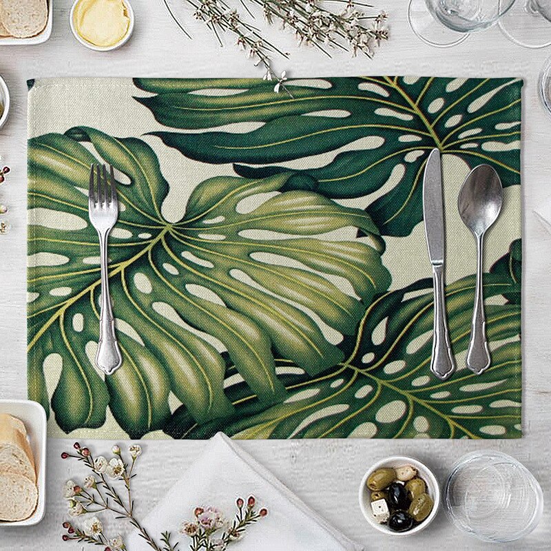 Rectangular Cotton Linen Table Placemat 40x30cm 3 by HitMyNeed