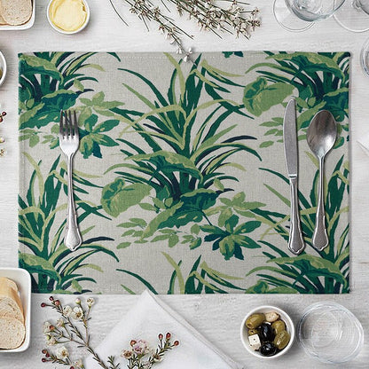 Rectangular Cotton Linen Table Placemat 40x30cm 5 by HitMyNeed