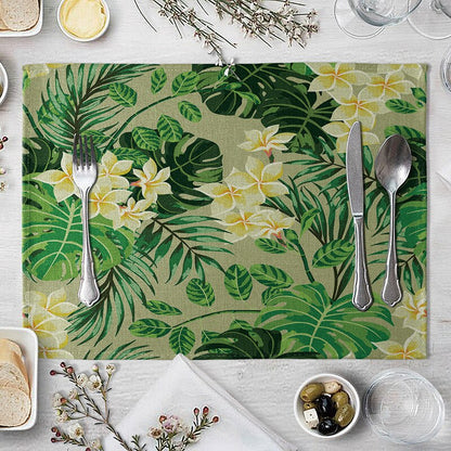 Rectangular Cotton Linen Table Placemat 40x30cm 7 by HitMyNeed