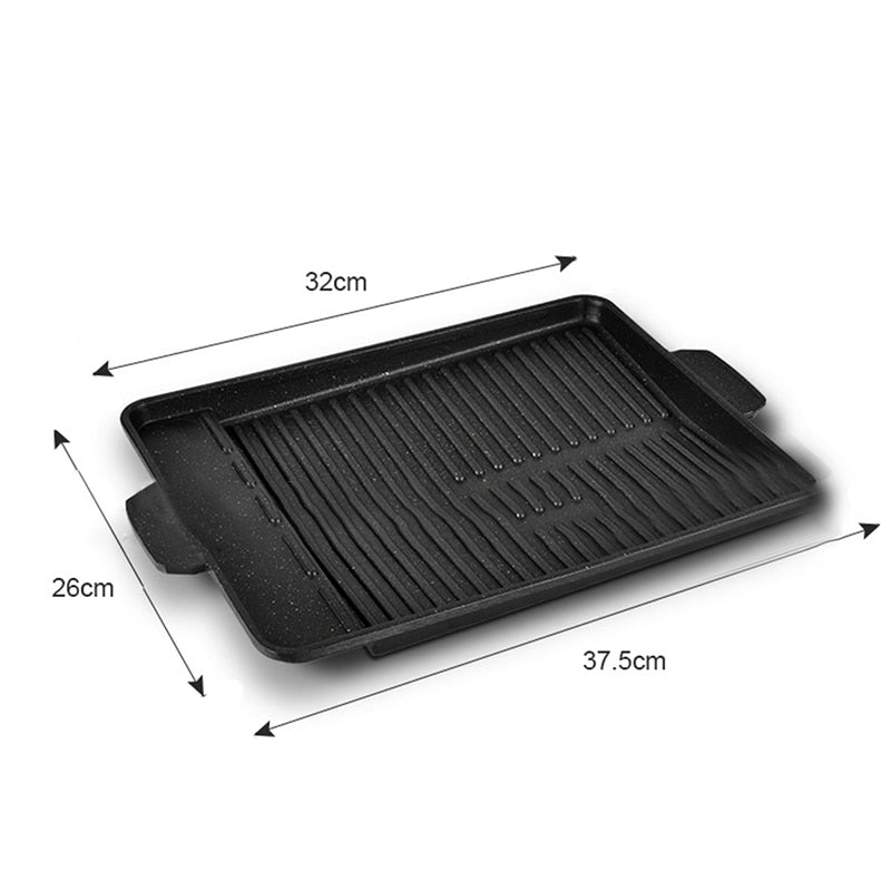 Rectangular Stovetop Grill Pan, Non-Stick 37.5 x 26cm by HitMyNeed