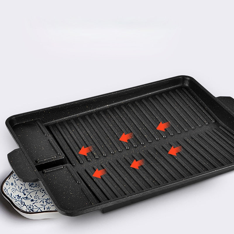 Rectangular Stovetop Grill Pan, Non-Stick 37.5 x 26cm by HitMyNeed