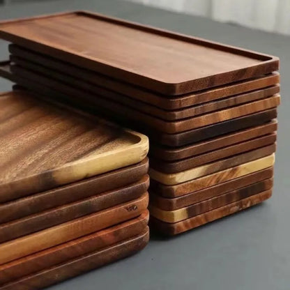 Rectangular Wooden Serving Tray with Non-Skid Pads 30x11-8cm by HitMyNeed