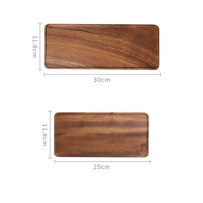 Rectangular Wooden Serving Tray with Non-Skid Pads by HitMyNeed