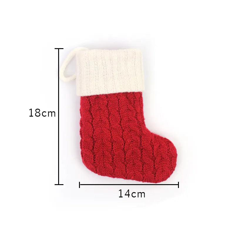 Red Alphabet Christmas Knit Stocking Ornament 18x14cm by HitMyNeed