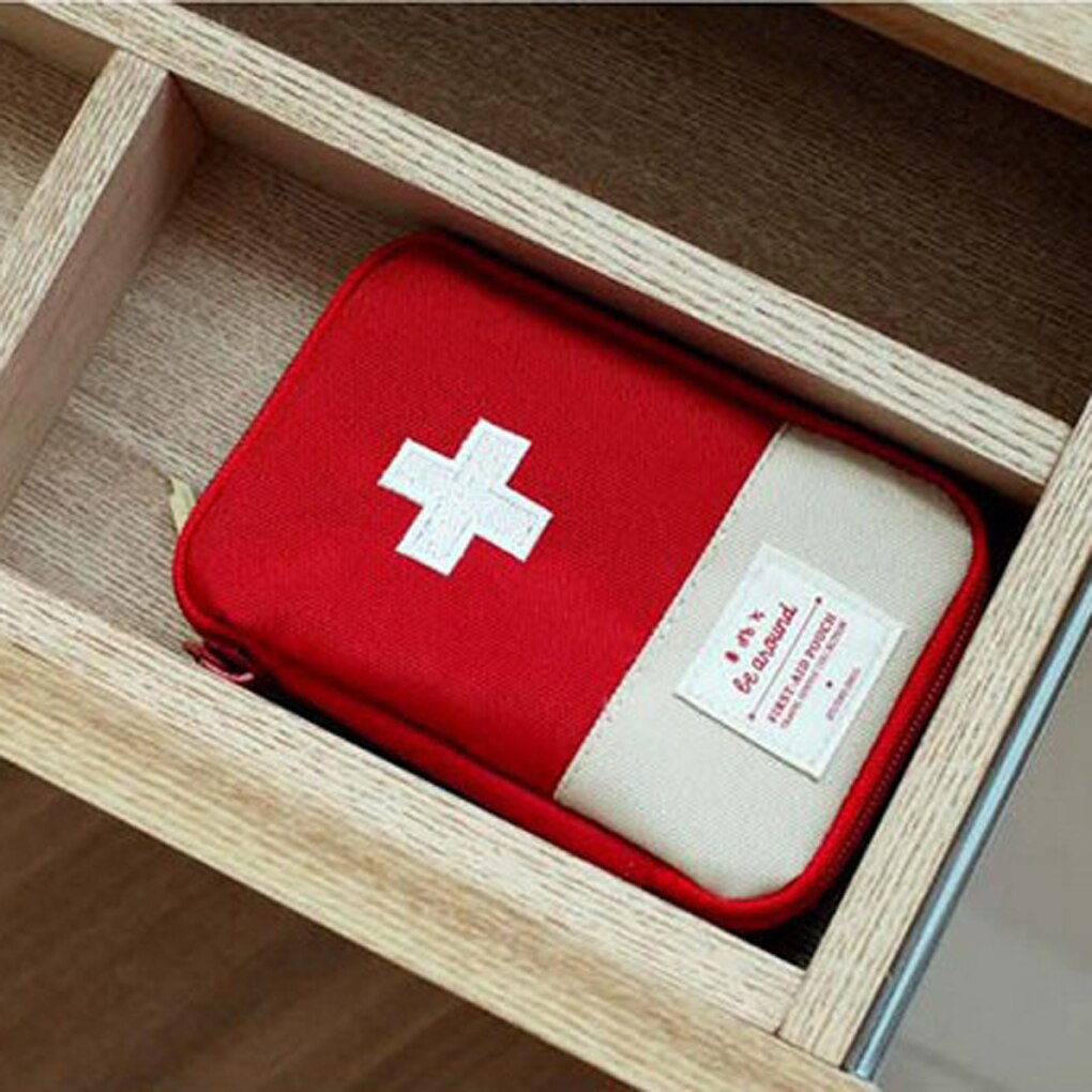 Red Canvas Small Medical Bag Organizer by HitMyNeed
