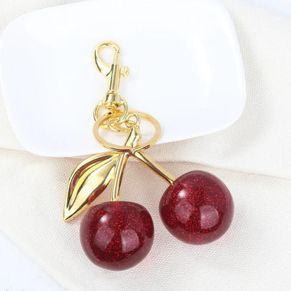 Red Cherry Keychain Pendant for Bags & Keys by HitMyNeed