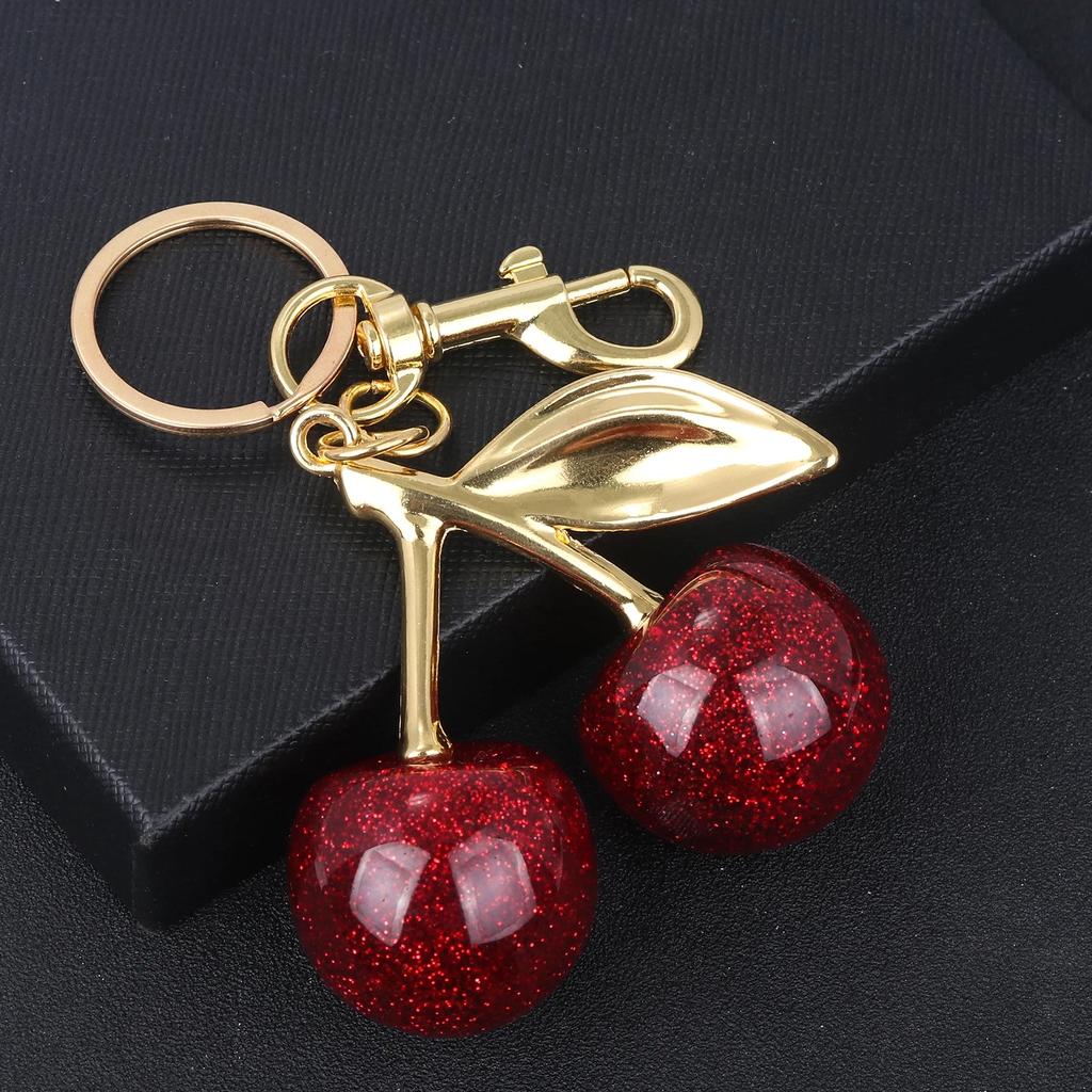 Red Cherry Keychain Pendant for Bags & Keys by HitMyNeed