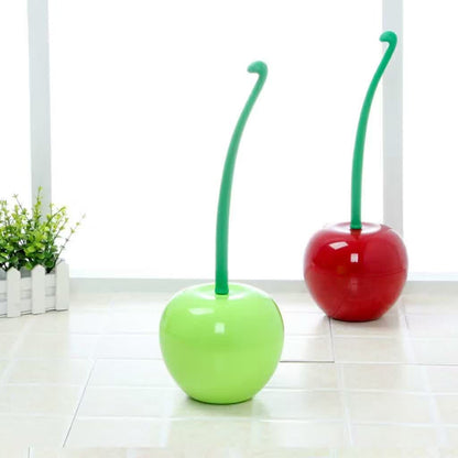 Red Cherry Toilet Brush and Holder Set by HitMyNeed