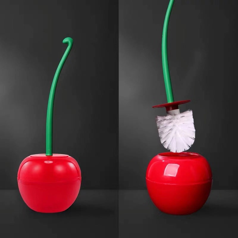 Red Cherry Toilet Brush and Holder Set red by HitMyNeed