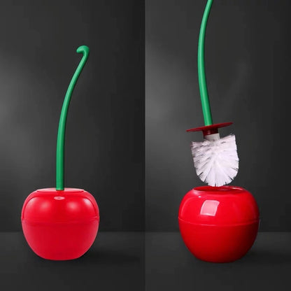 Red Cherry Toilet Brush and Holder Set red by HitMyNeed
